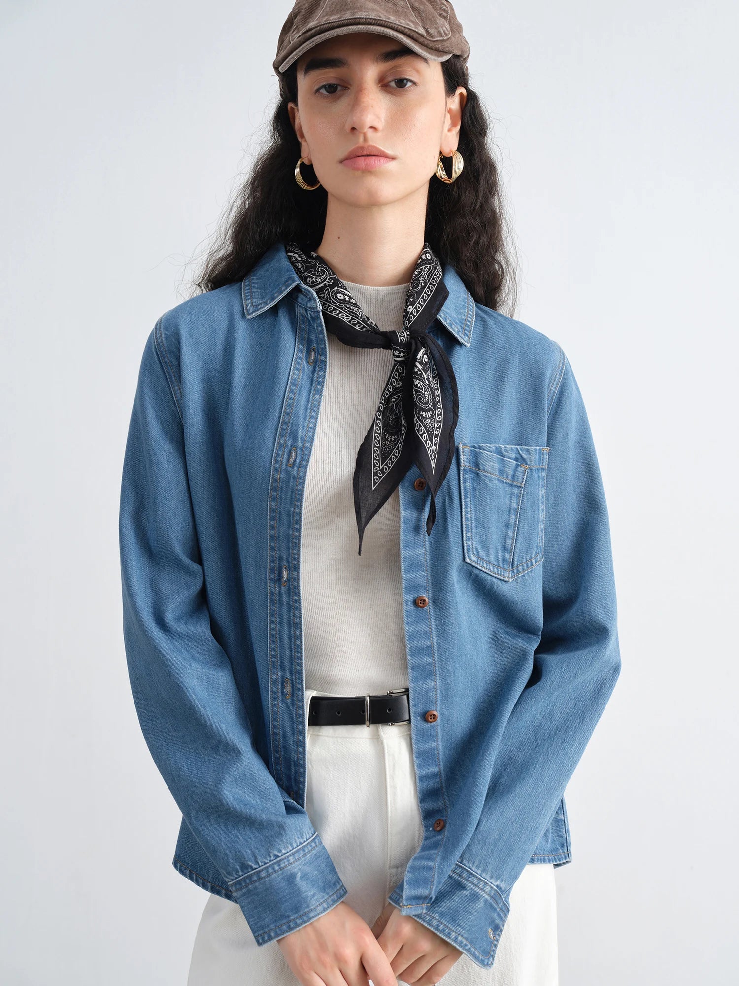 Casual Polo-Neck Long Sleeve Shirt