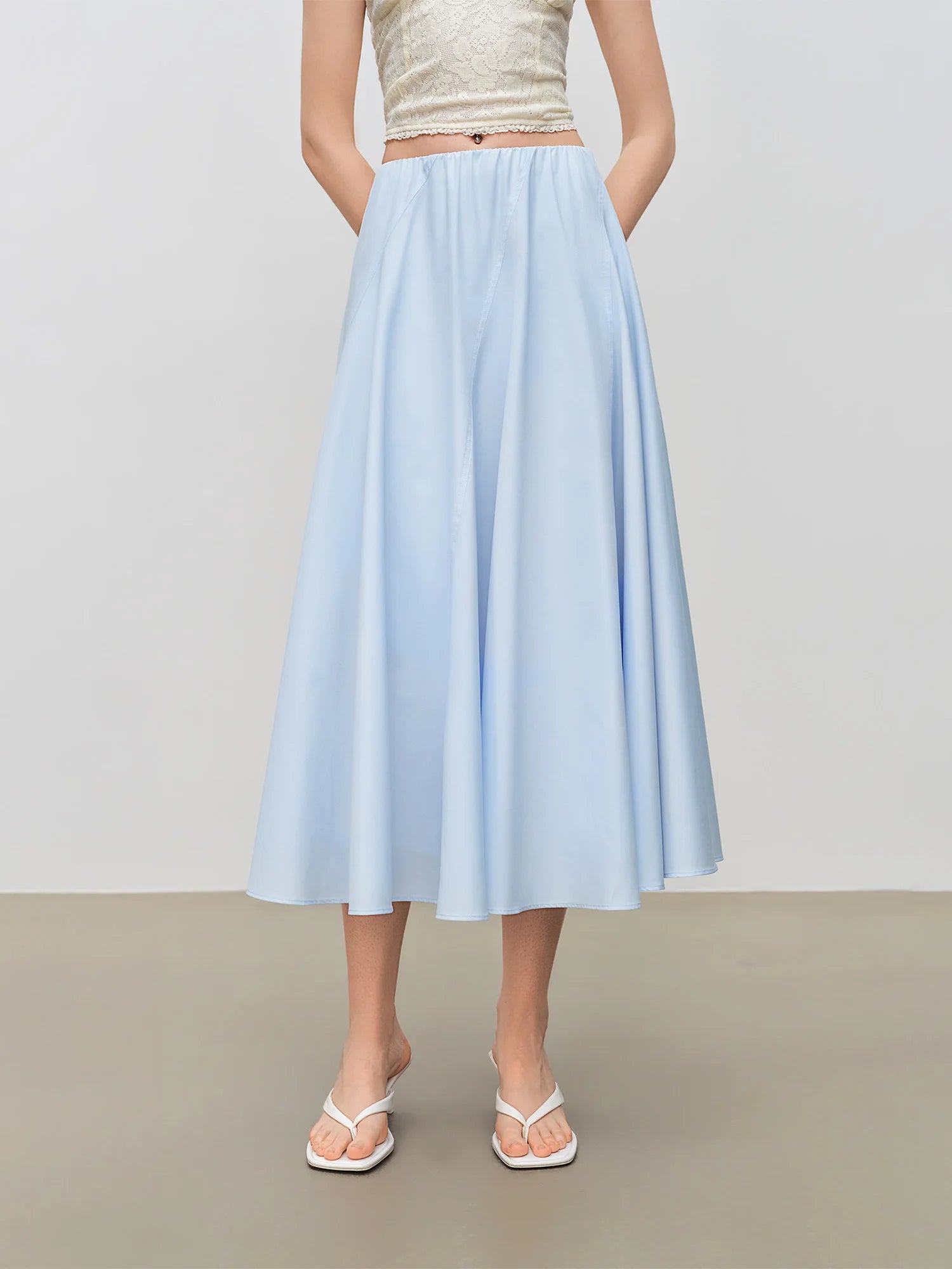 Empire Waist Ankle-Length A-Line Casual Dress