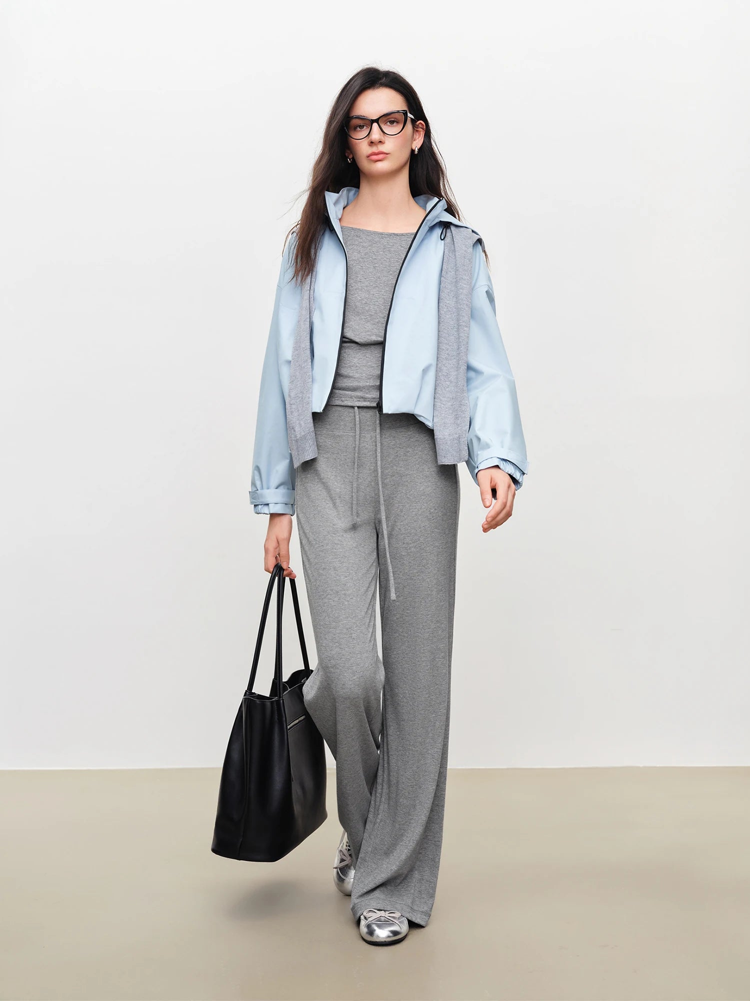 High-Waist Wide Leg Casual Pants