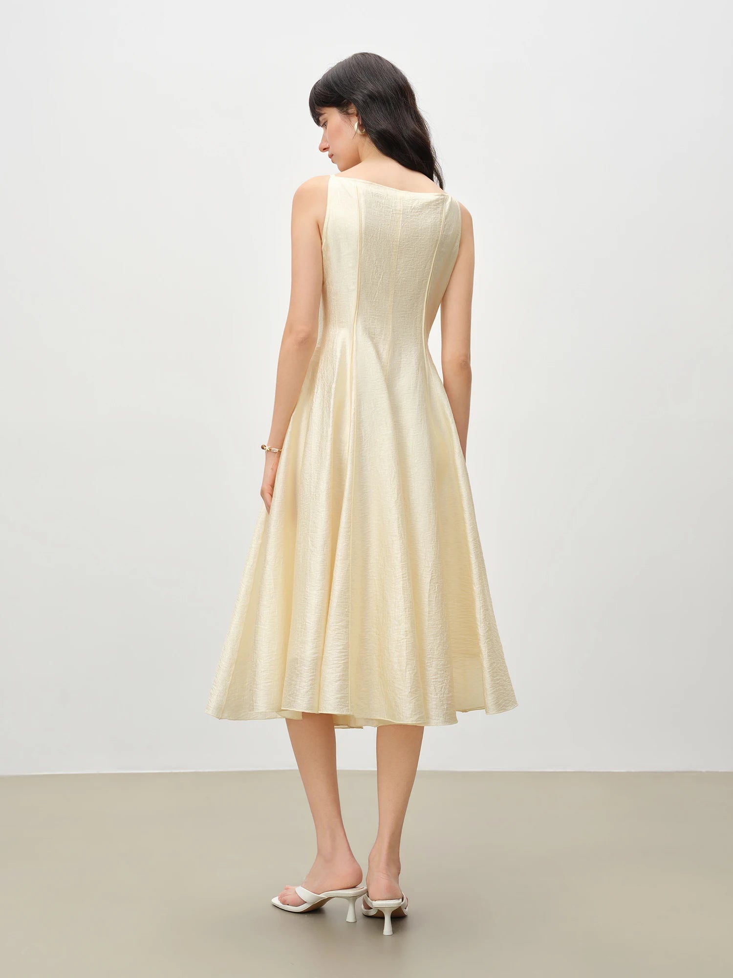 Elegant Satin A-Line Knee-Length Dress