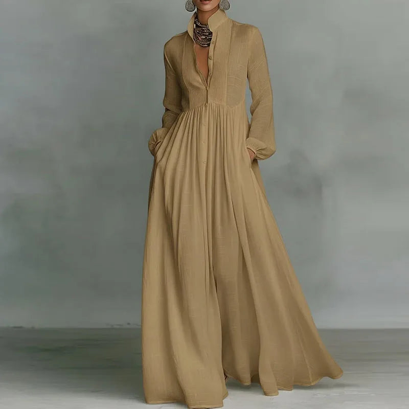 Elegant Floor-Length A-Line Maxi Dress