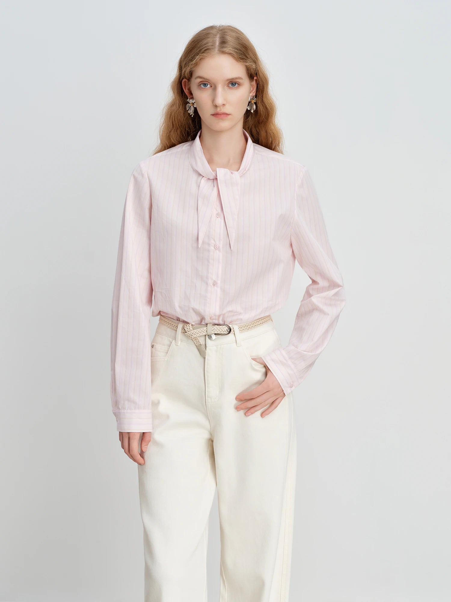 Striped Cotton Button-Up Shirt