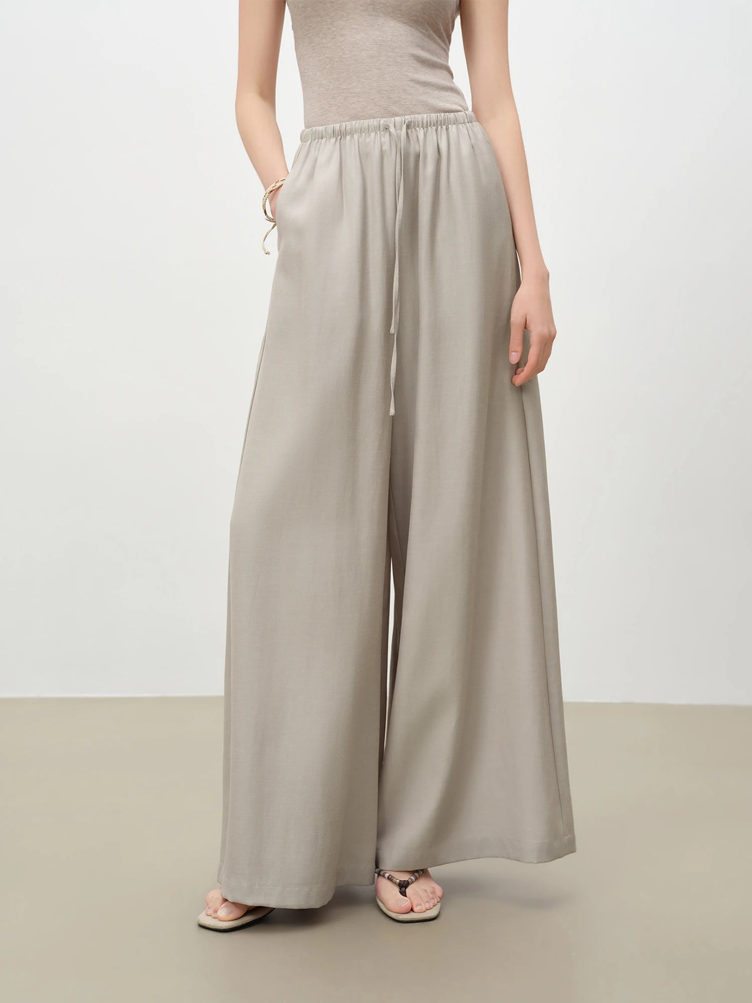 High-Waist Wide Leg Formal Commuting Pants