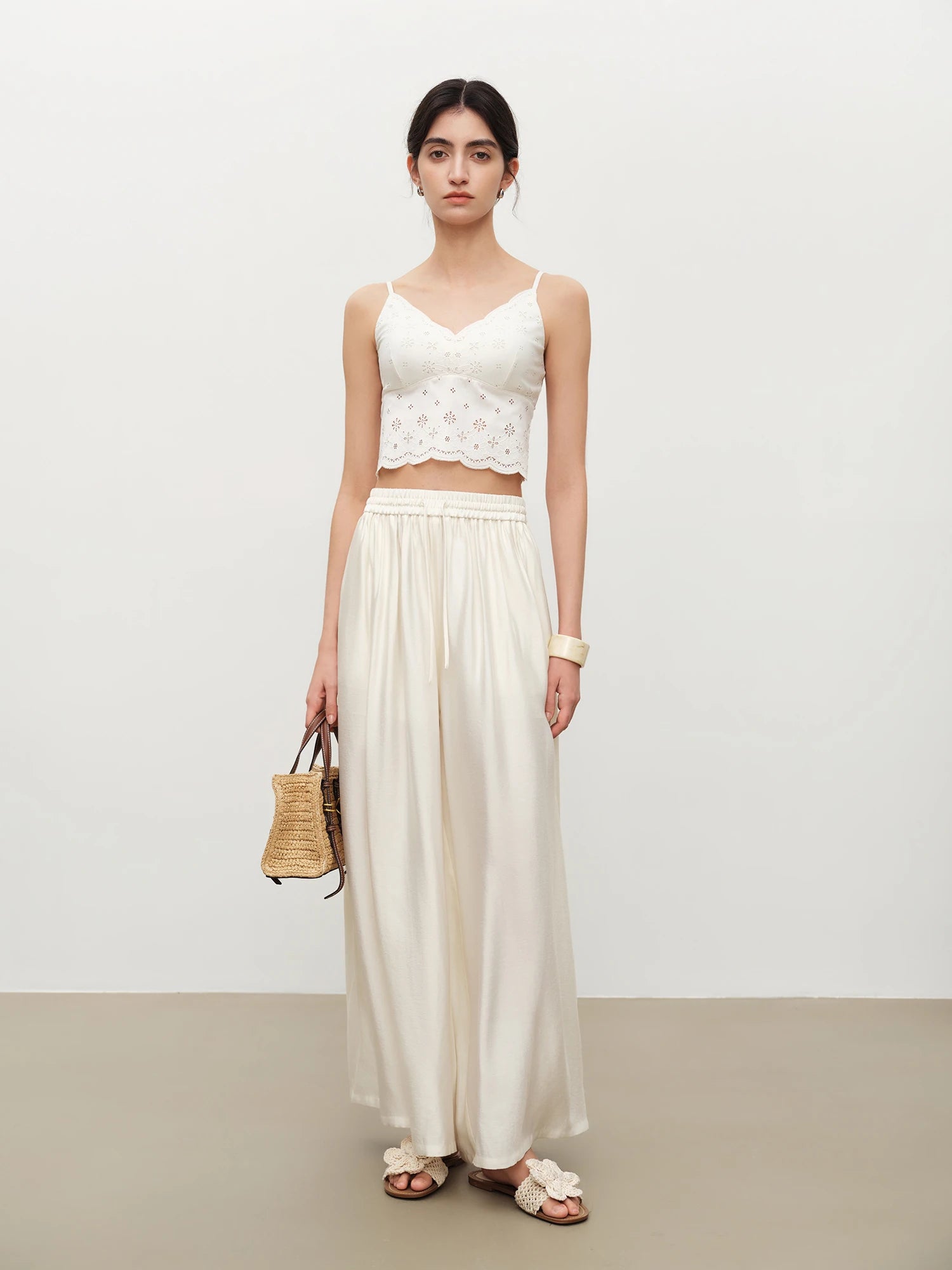 High-Waist Loose Fit Wide Leg Casual Pants