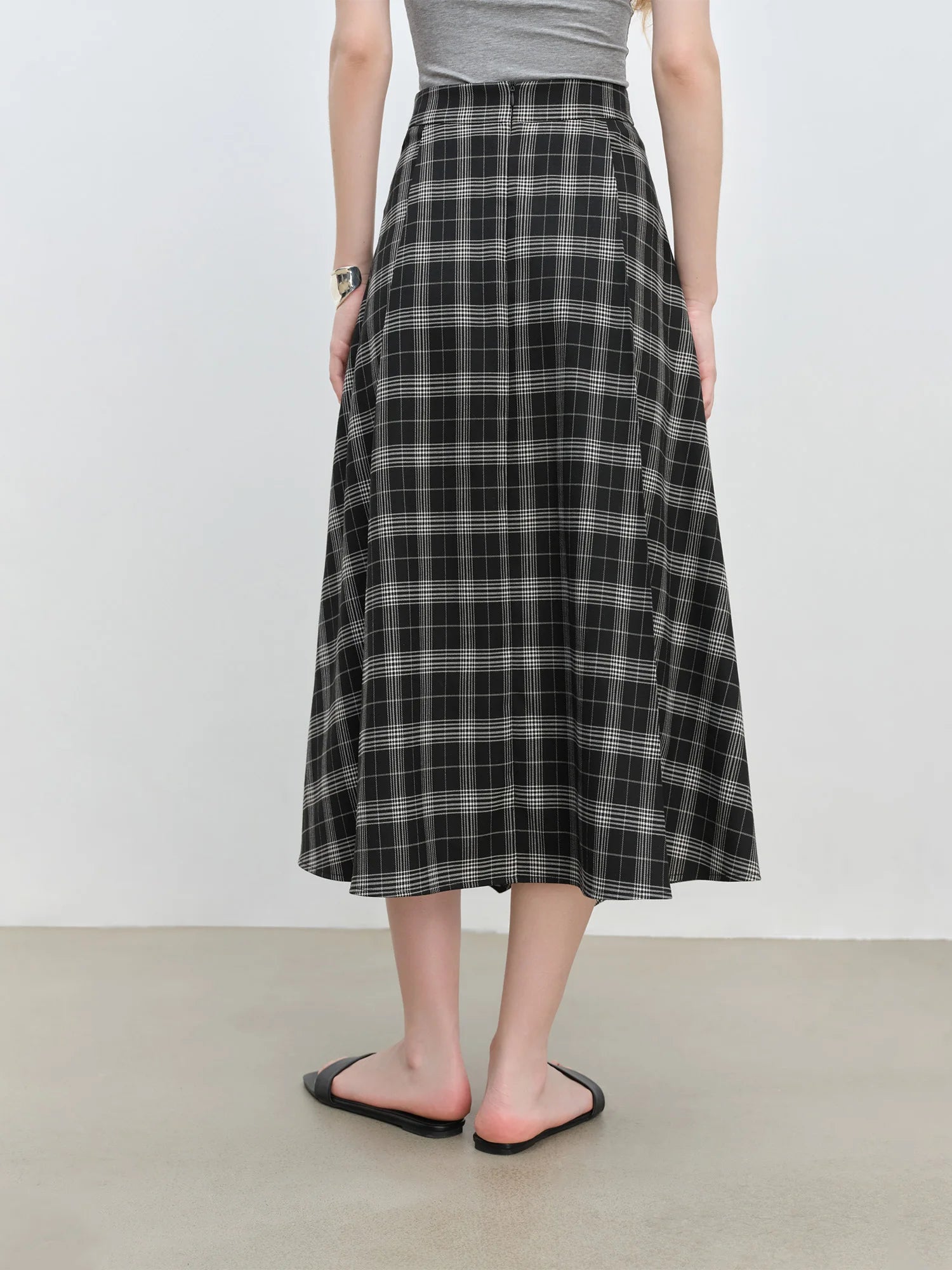 Empire Waist A-Line Mid-Calf Casual Office Dress