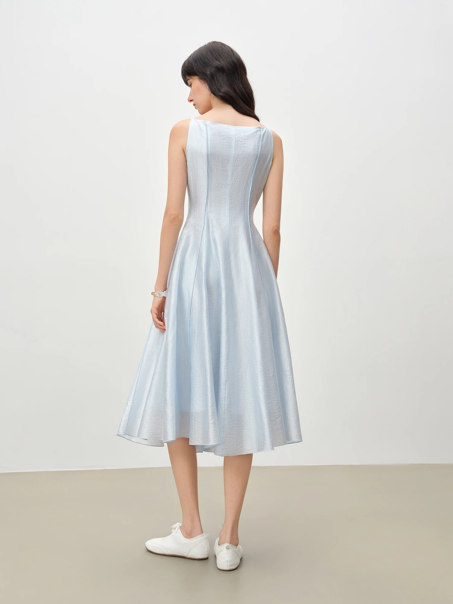 Elegant Satin A-Line Knee-Length Dress