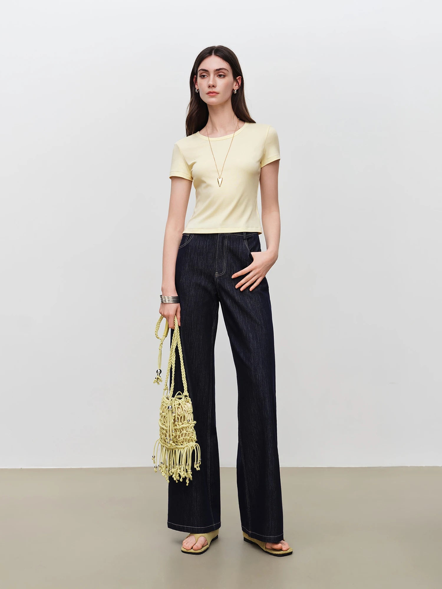 Classic Solid Color Short Sleeve Knit Top