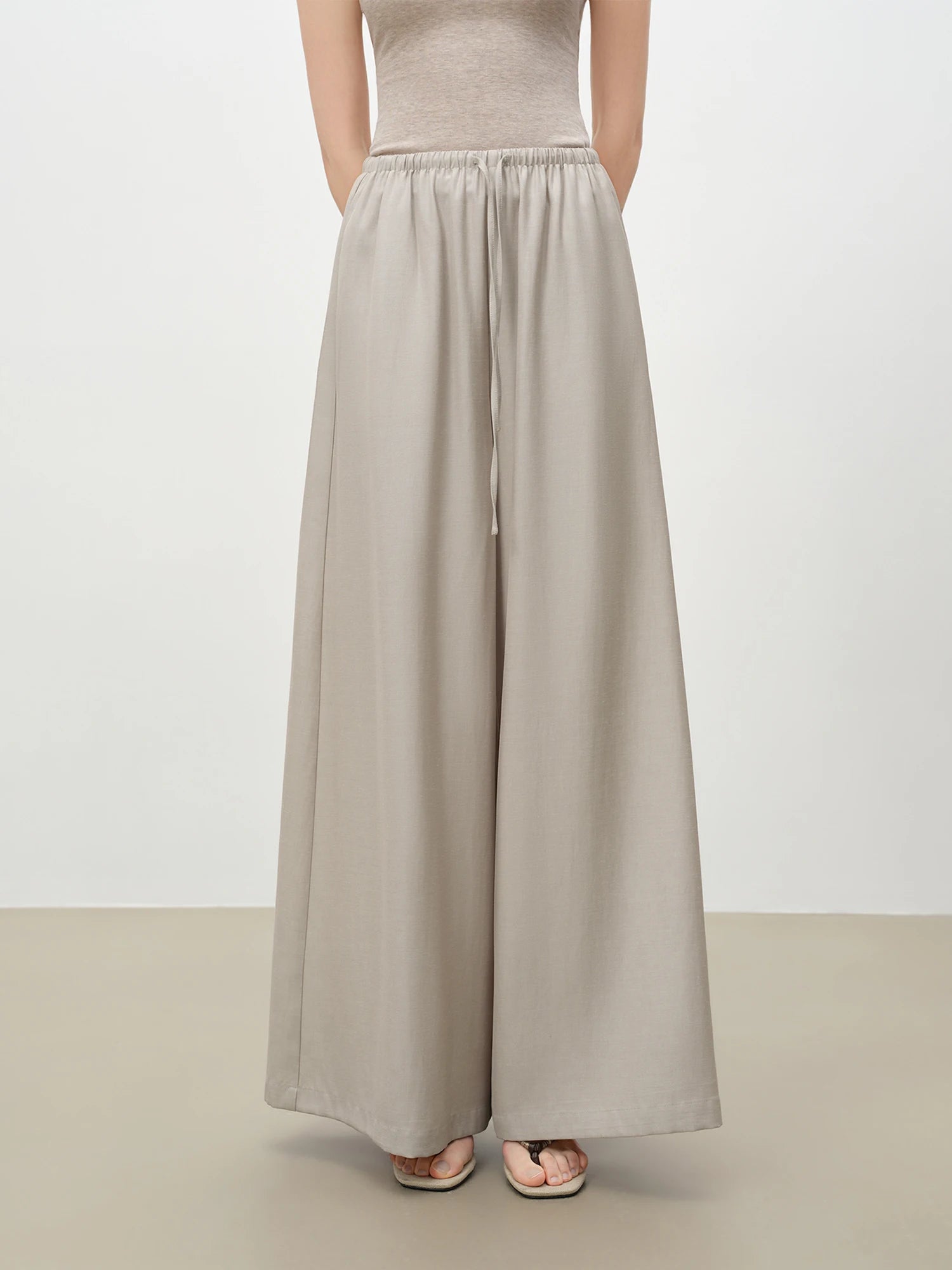High-Waist Wide Leg Formal Commuting Pants