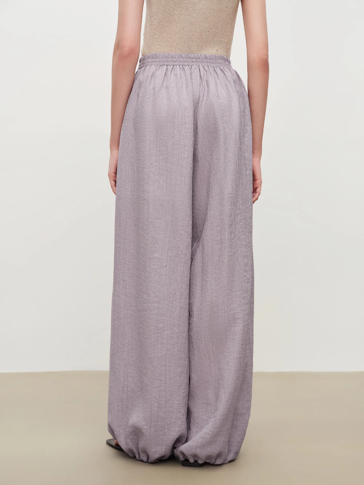 High-Waist Straight Leg Casual Pants with Pockets