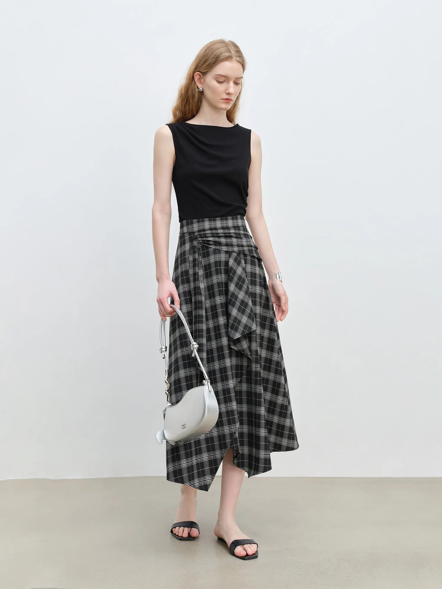Empire Waist A-Line Mid-Calf Casual Office Dress