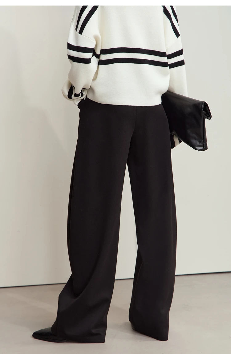 Loose Fit Straight Leg Drawstring Pants
