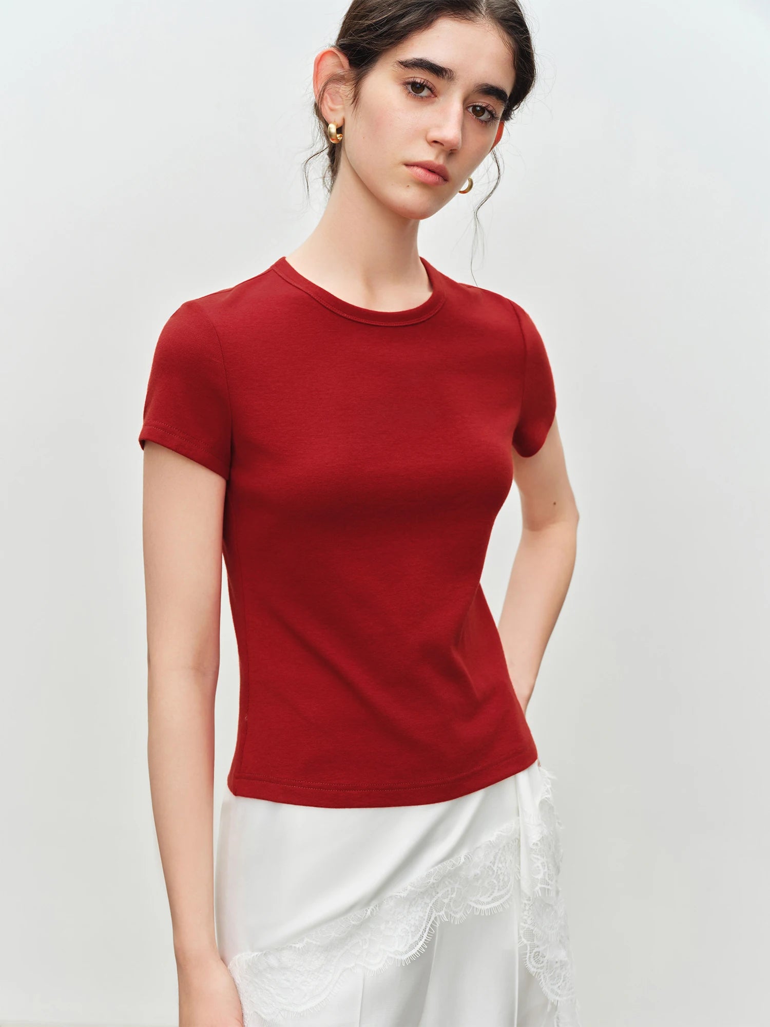 Classic O-Neck Short Sleeve Casual Tee