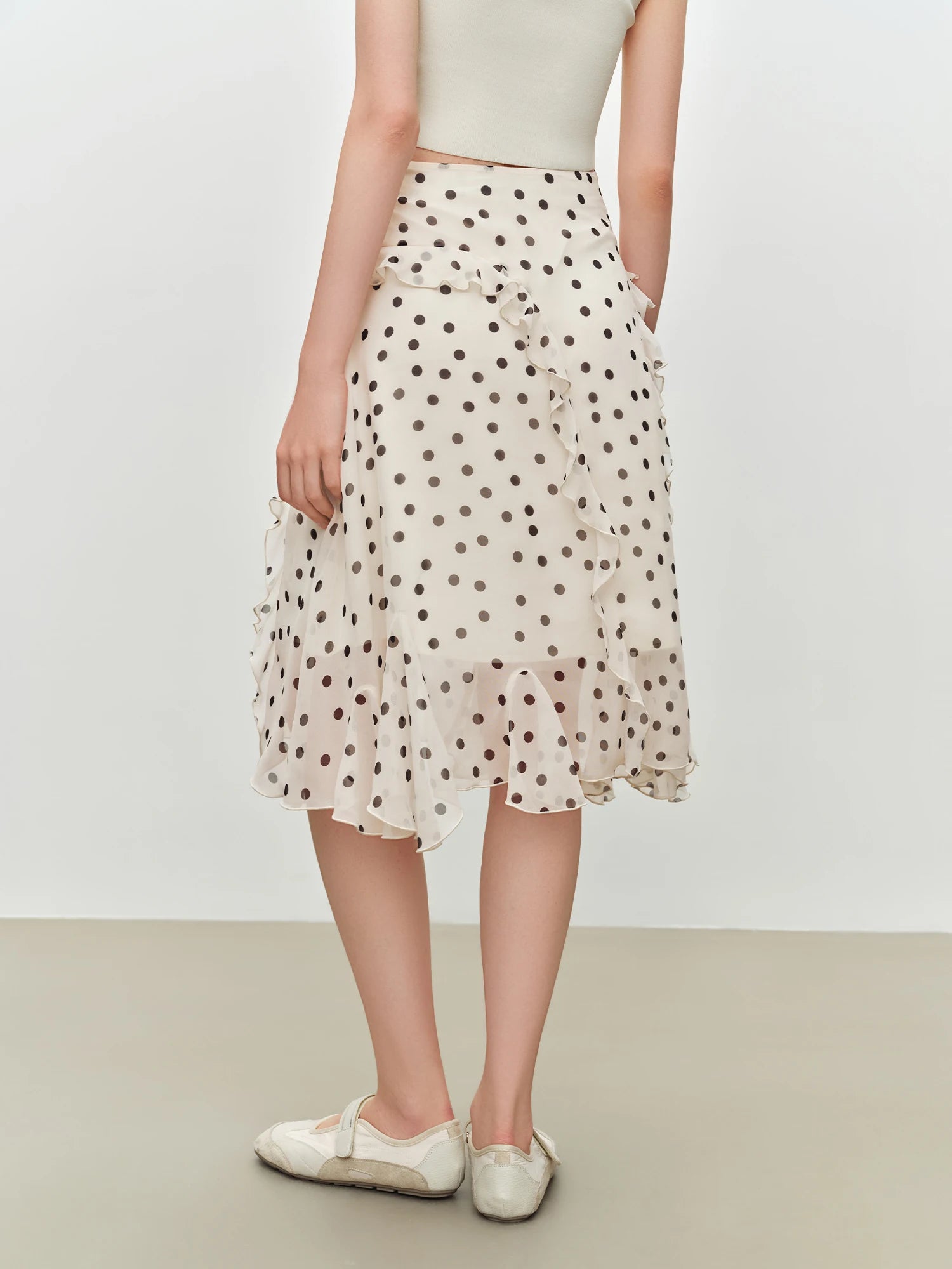 Polka Dot A-Line Knee-Length Dress