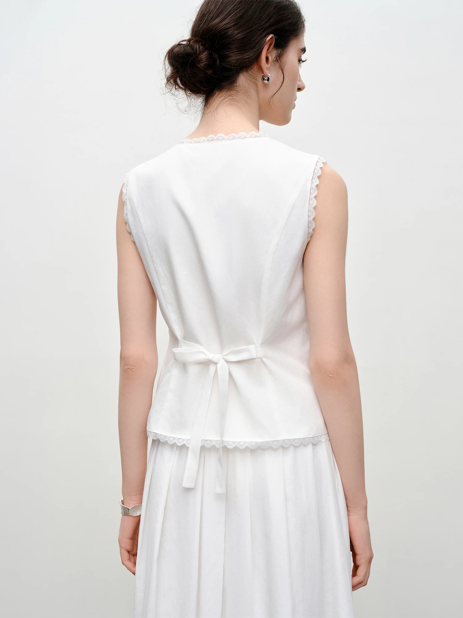 O-Neck Sleeveless A-Line Two-Piece Fashion Set
