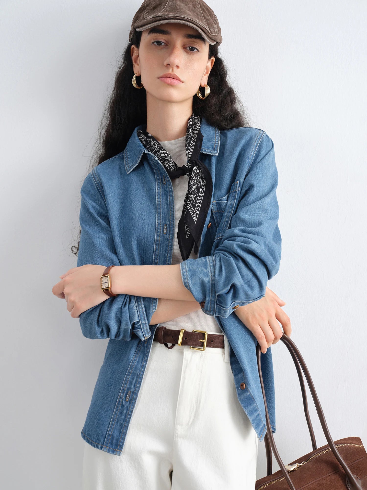 Casual Polo-Neck Long Sleeve Shirt