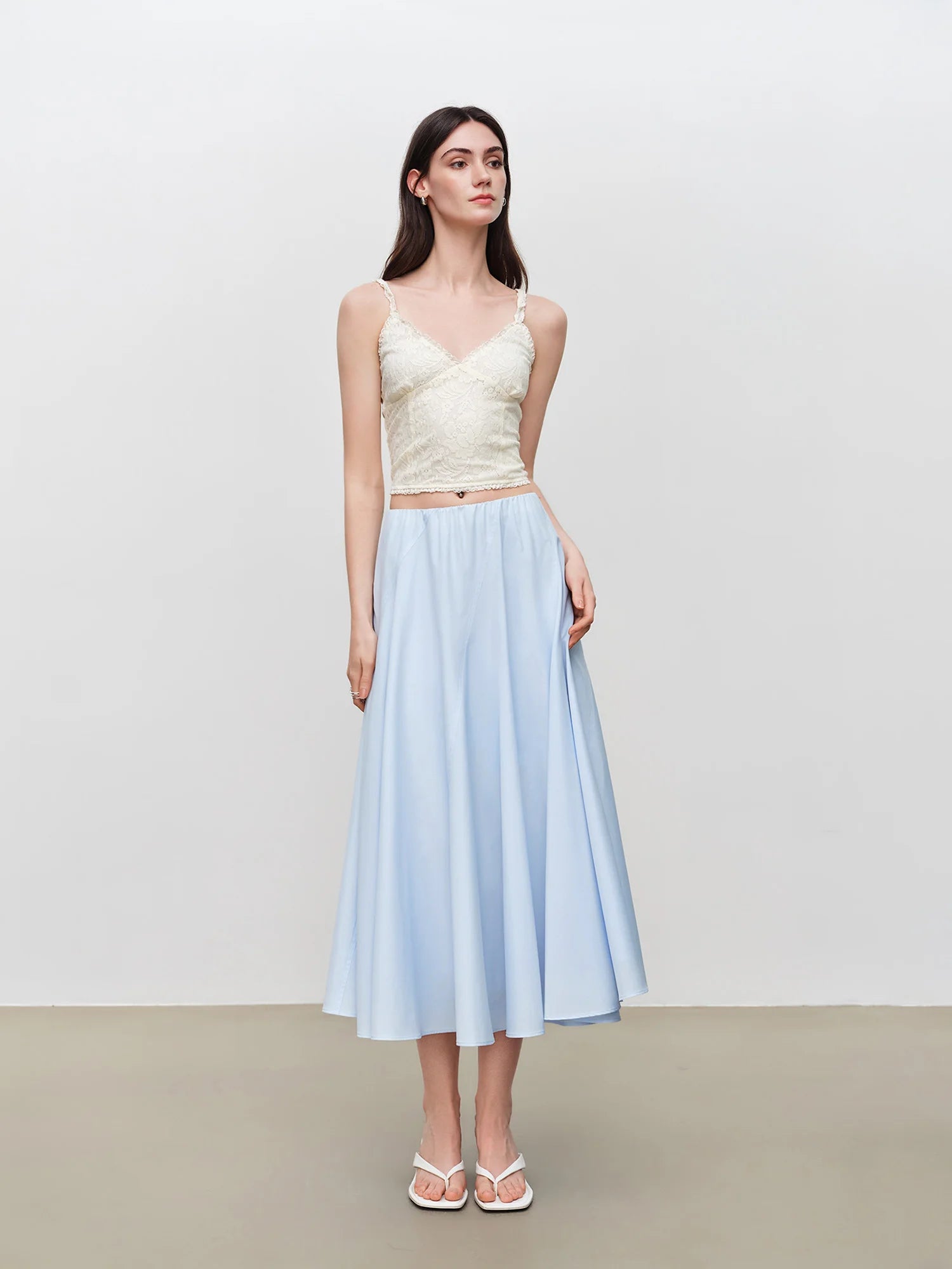 Empire Waist Ankle-Length A-Line Casual Dress