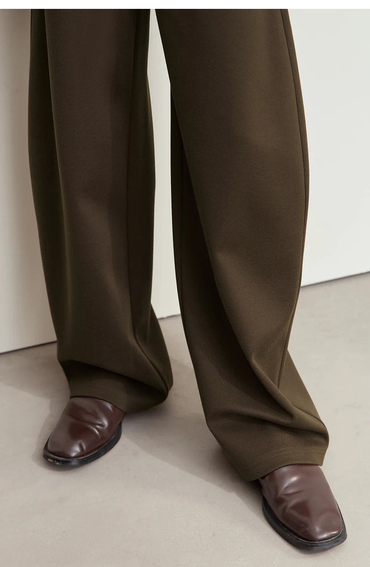 Loose Fit Straight Leg Drawstring Pants