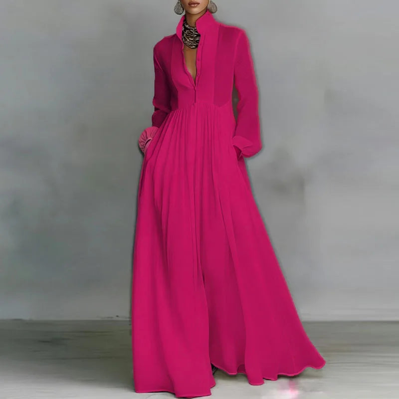 Elegant Floor-Length A-Line Maxi Dress