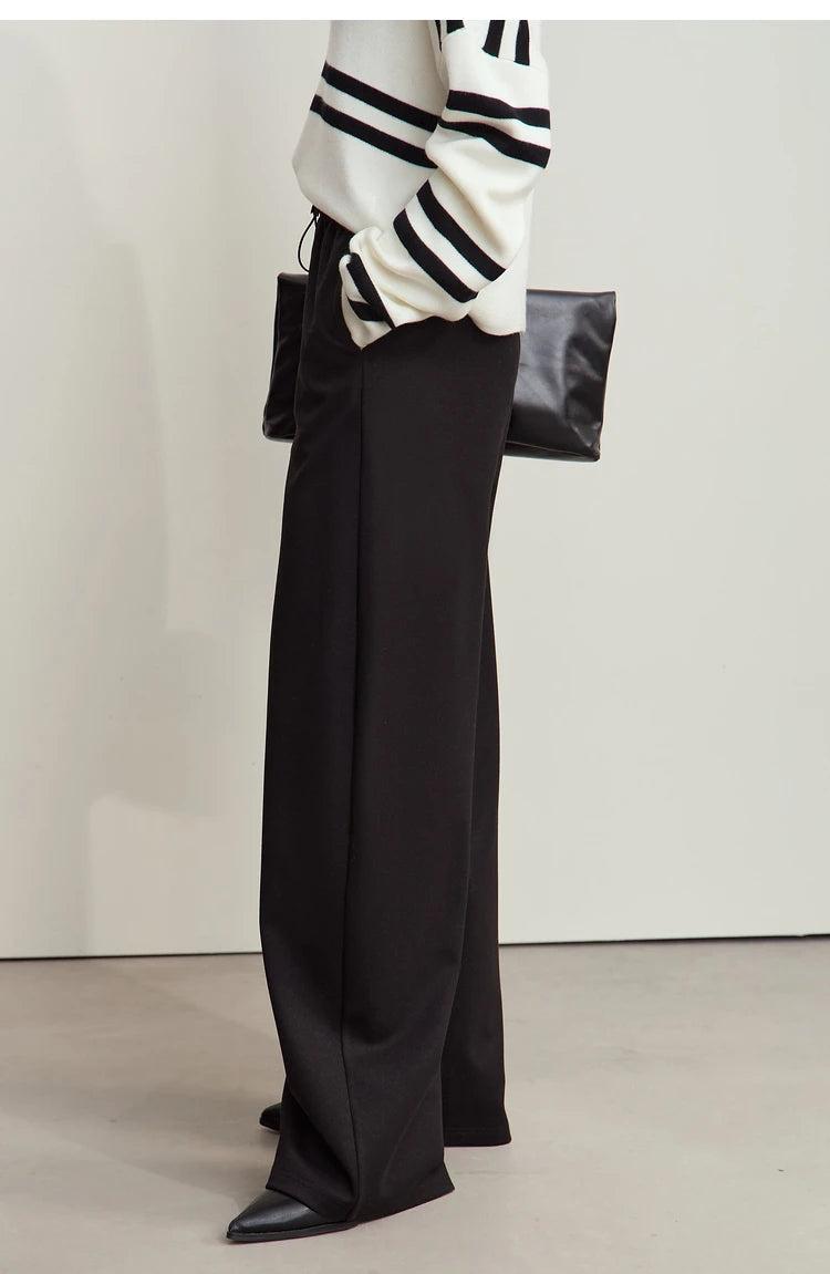 Loose Fit Straight Leg Drawstring Pants