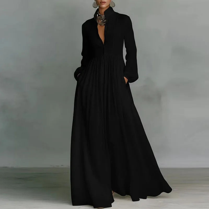 Elegant Floor-Length A-Line Maxi Dress