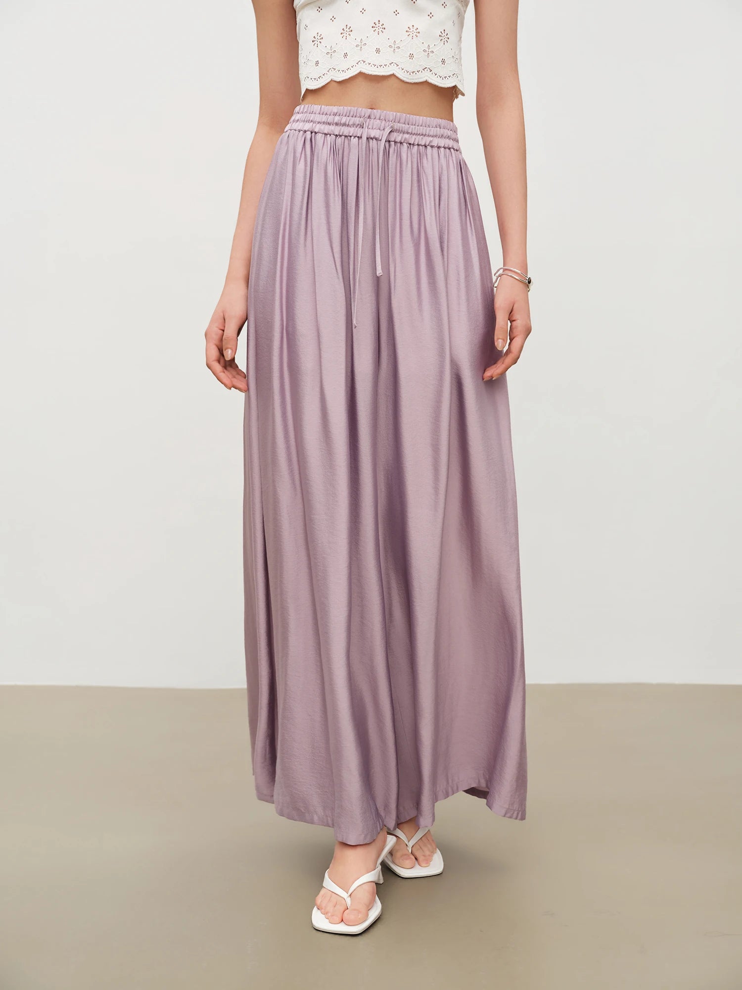 High-Waist Loose Fit Wide Leg Casual Pants