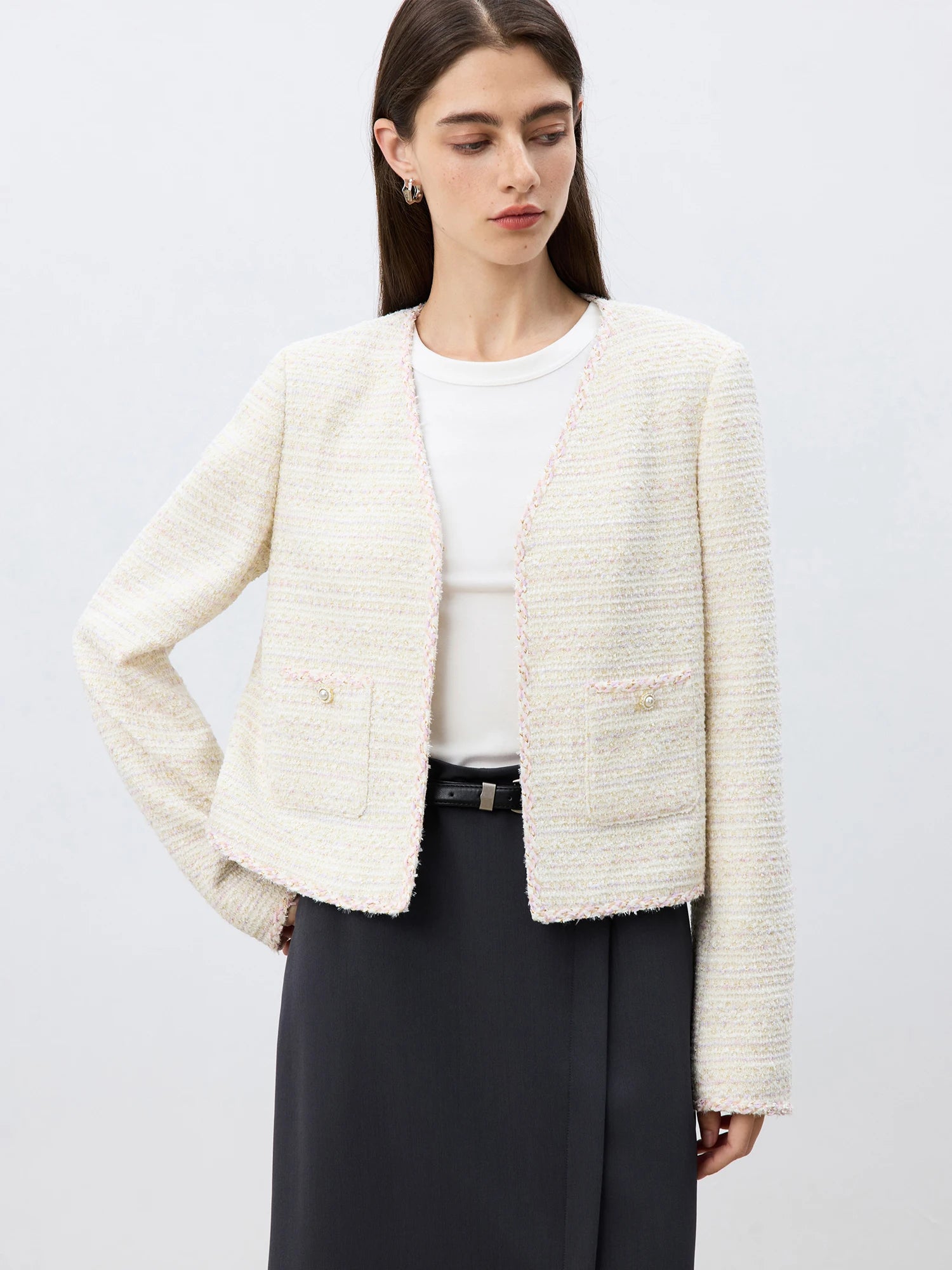V-Neck Single-Breasted Lightweight Casual Summer Jacket