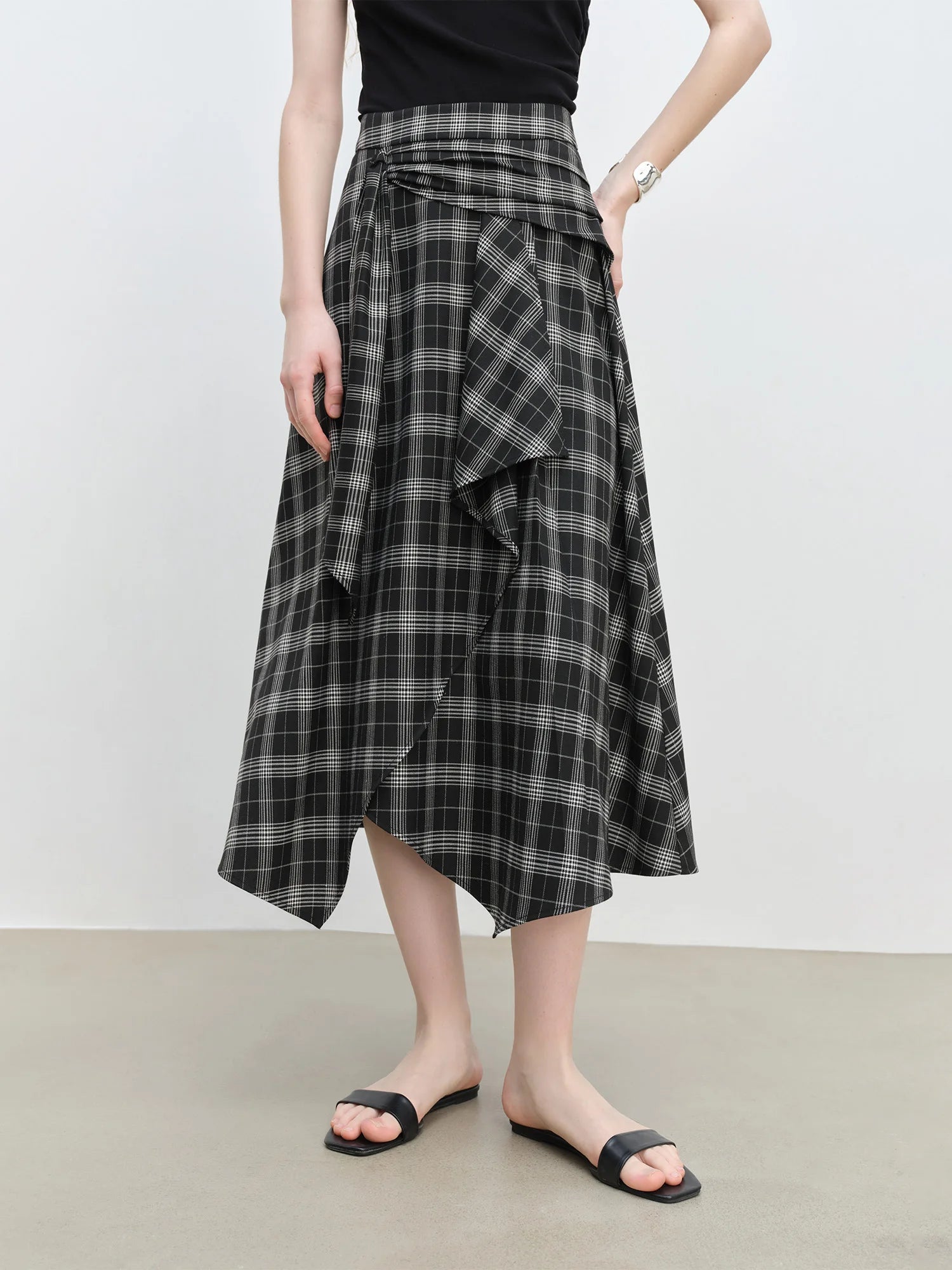 Empire Waist A-Line Mid-Calf Casual Office Dress
