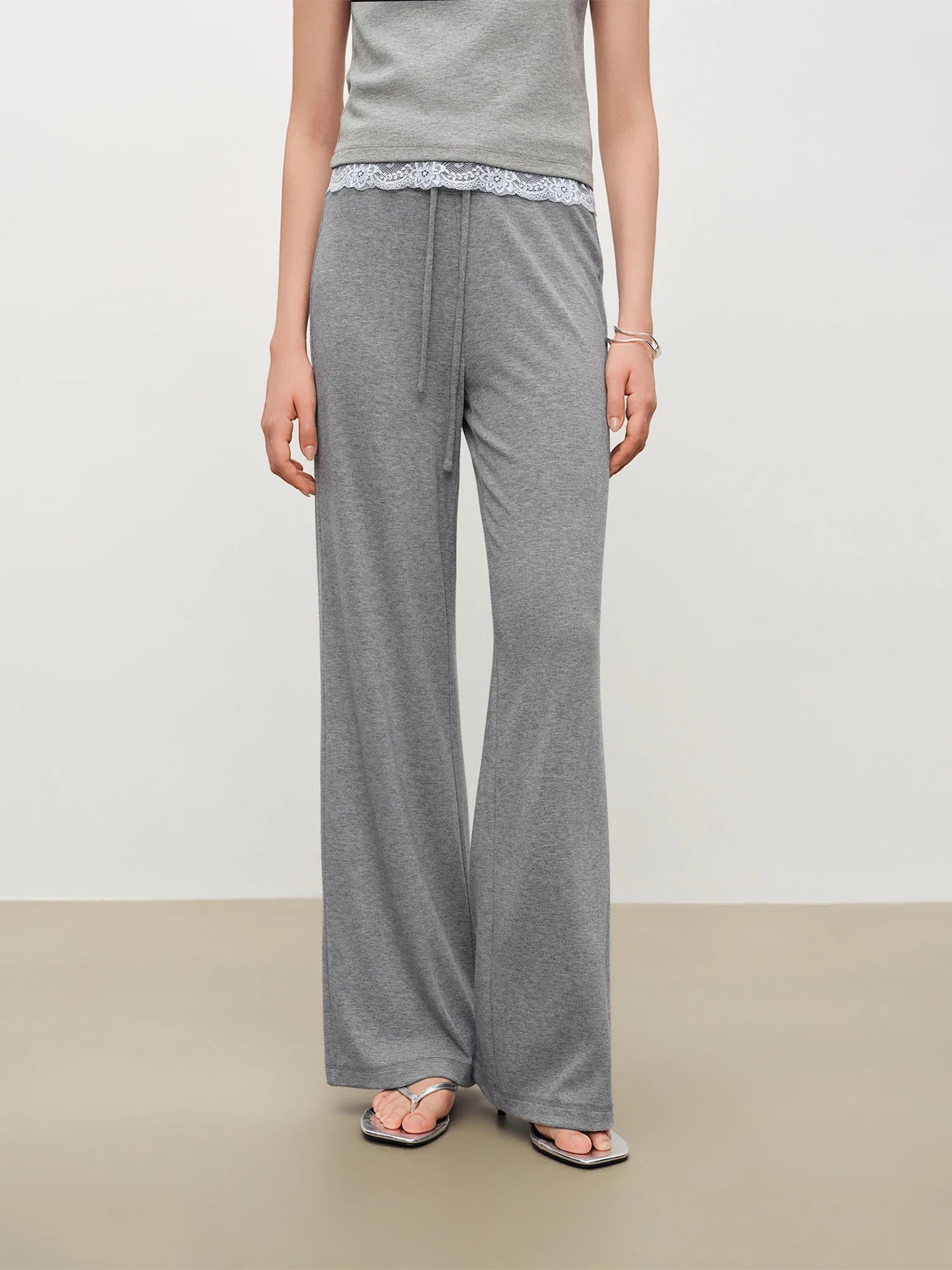 High-Waist Wide Leg Casual Pants
