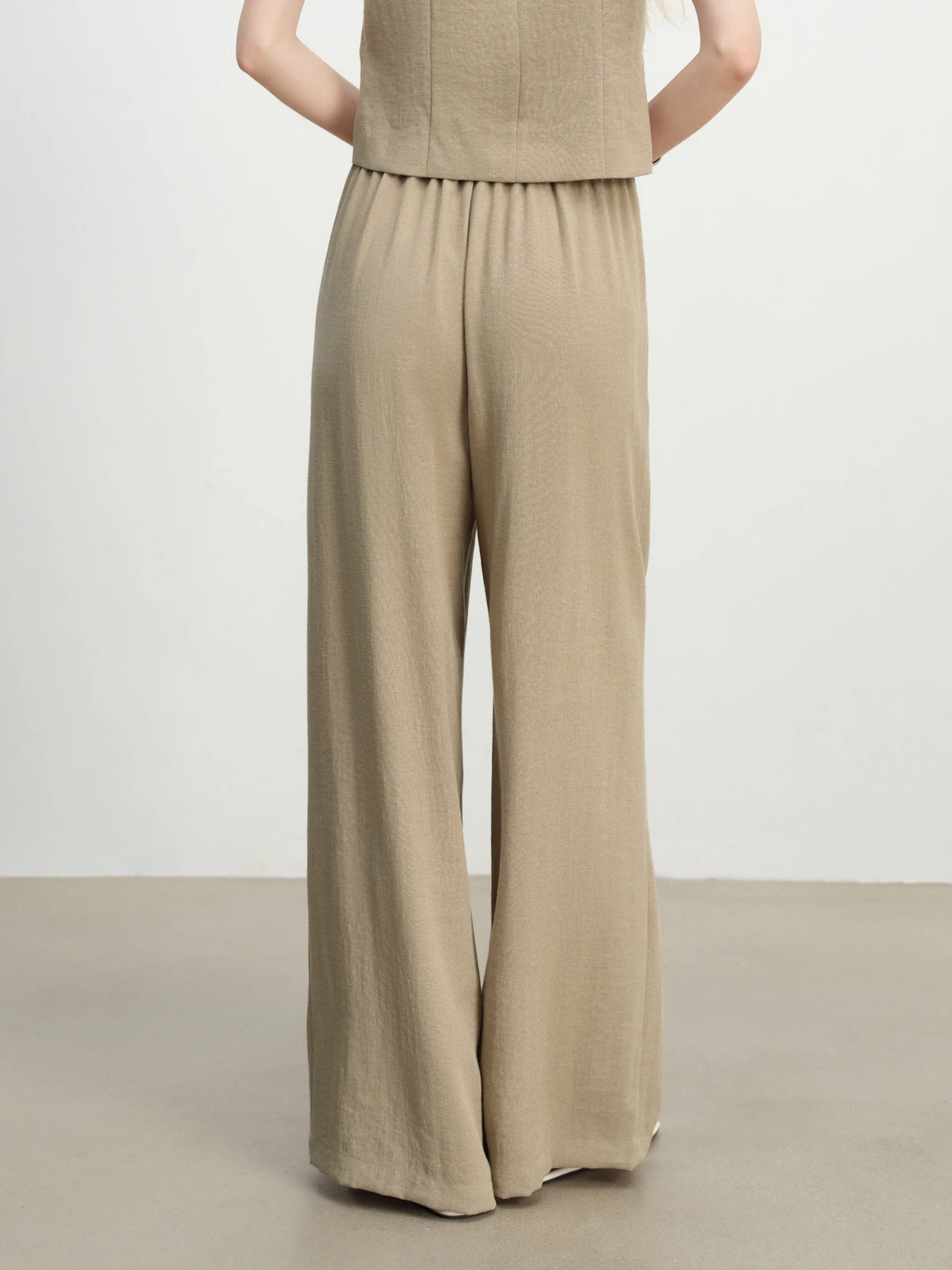 V-Neck Sleeveless Wide-Leg Two-Piece Set