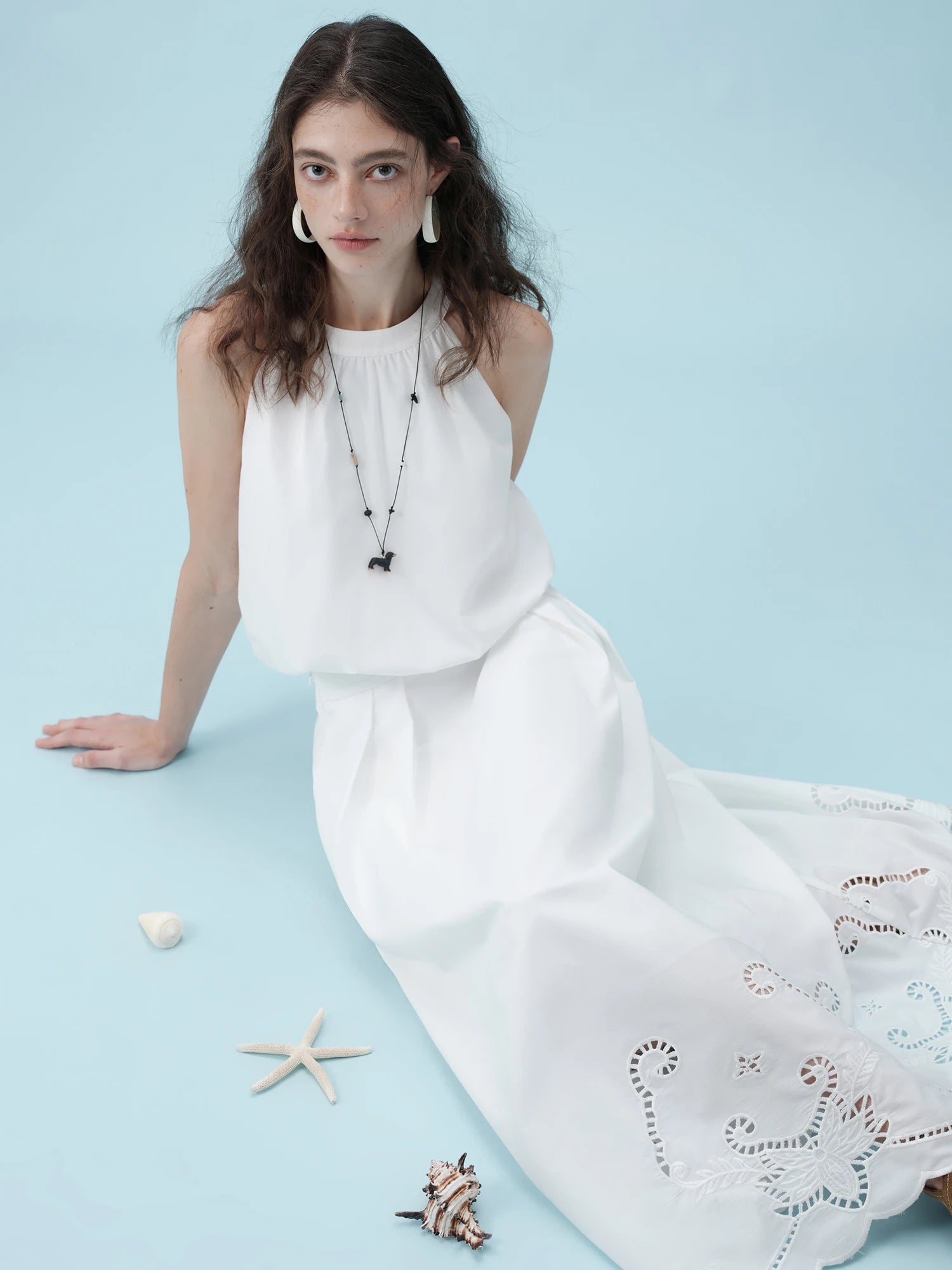 O-Neck Sleeveless Loose Ankle-Length Casual Two-Piece Set