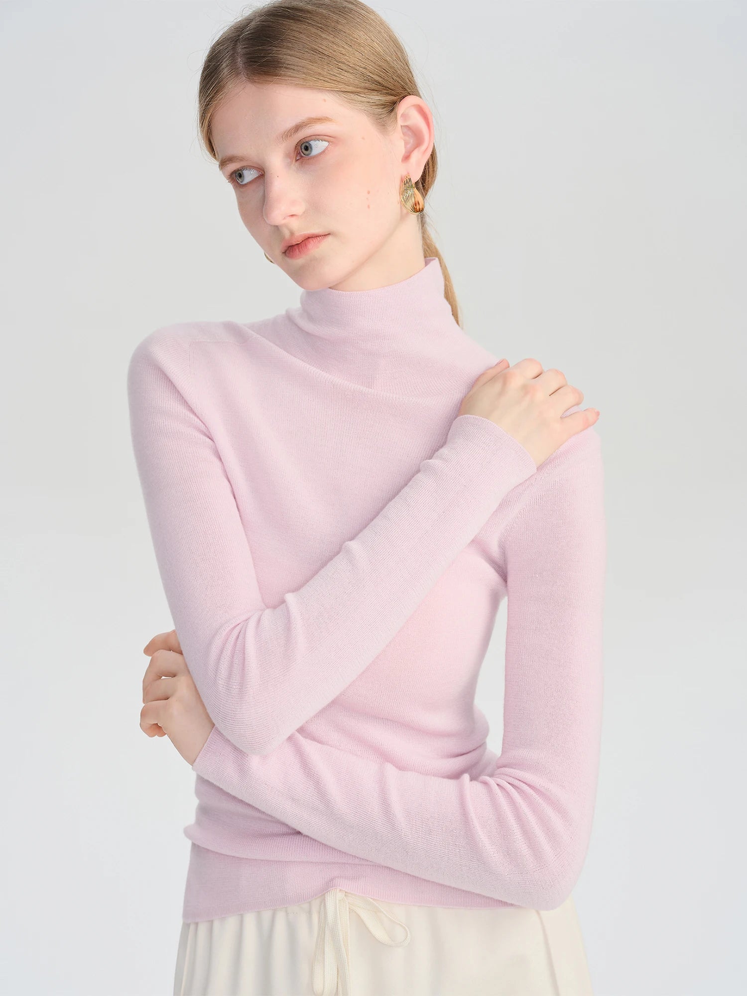 O-Neck Slim Fit 100% Sheep Wool Pullover Sweater Set