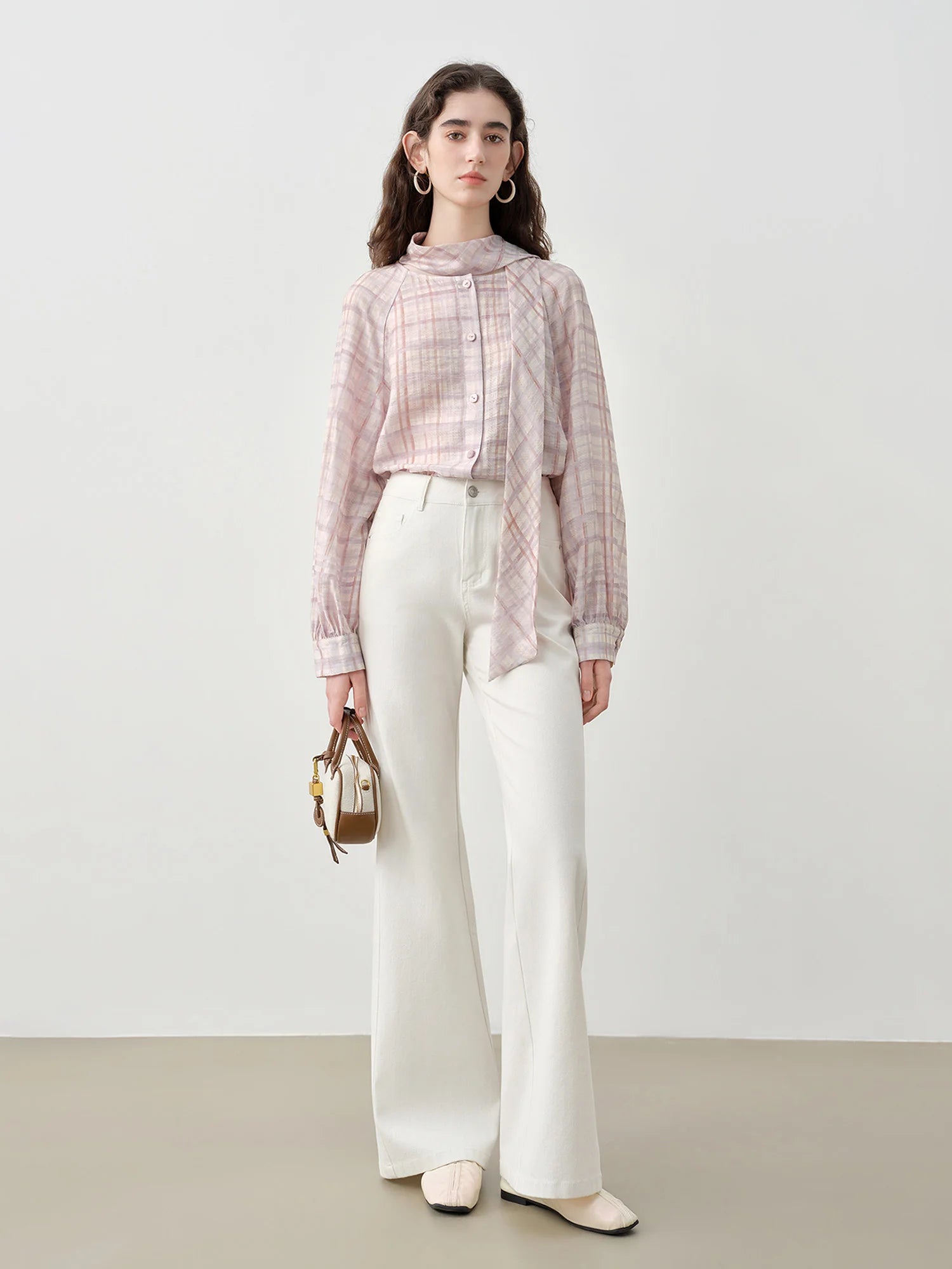 High-Waist Flare Denim Jeans with High Stretch Fit