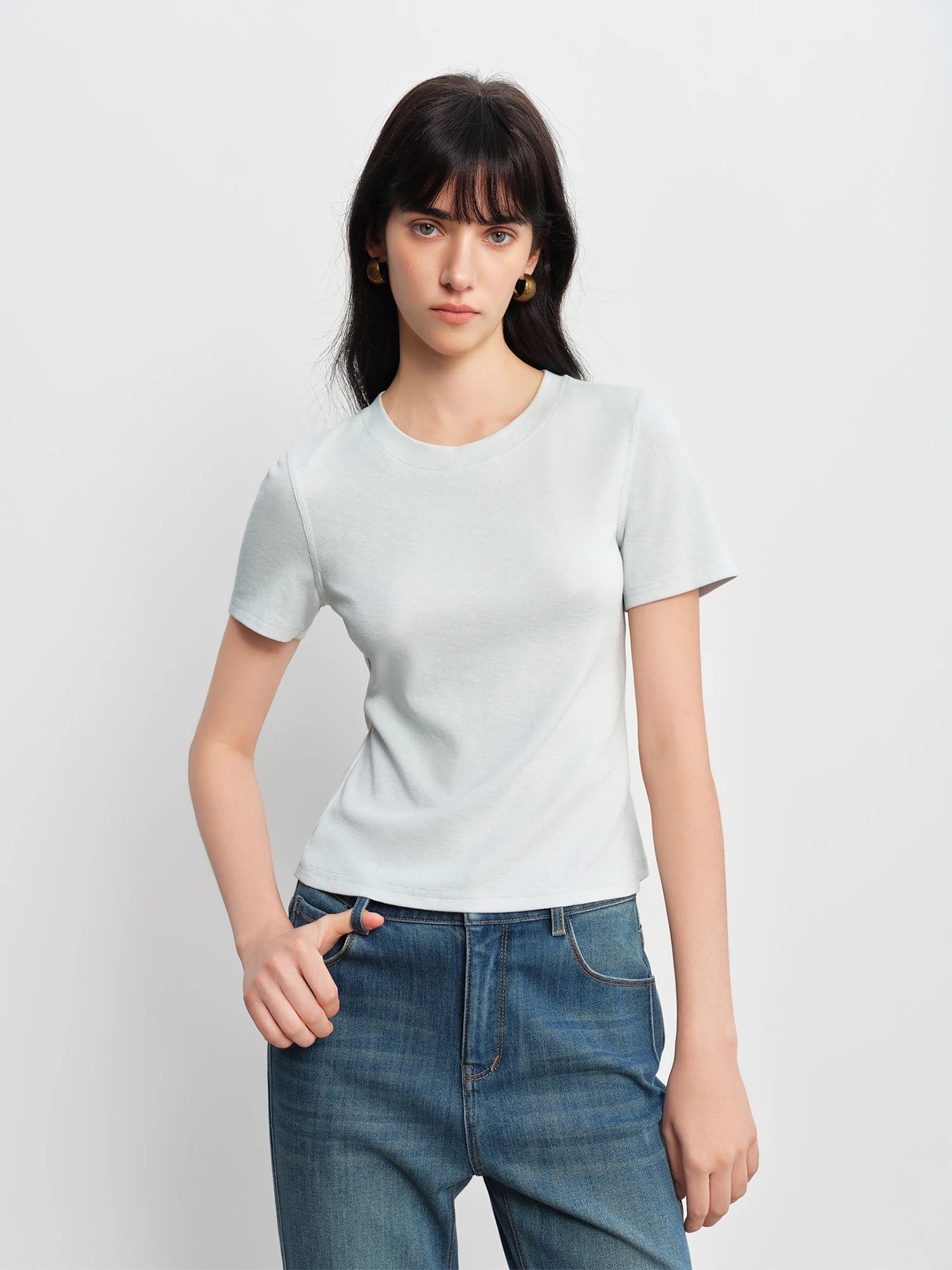 Soft Knit Slim Fit O-Neck T-Shirt
