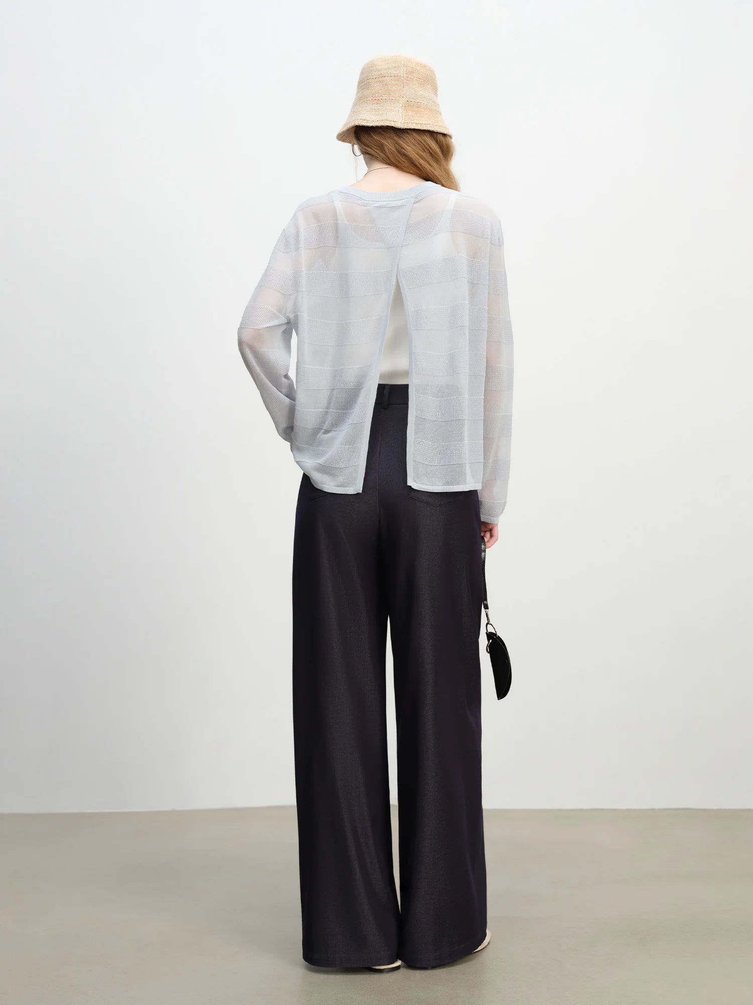 High-Waist Straight Leg Casual Pants for Women