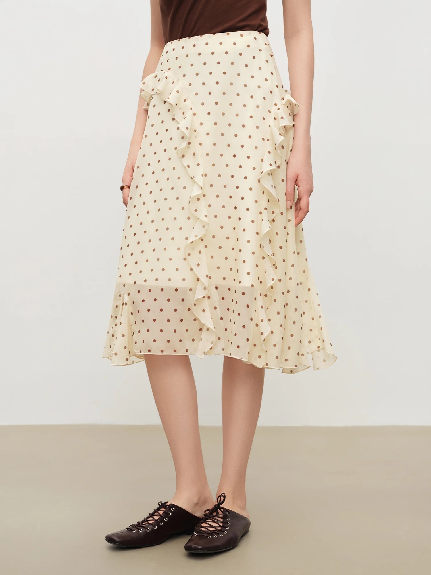 Polka Dot A-Line Knee-Length Dress