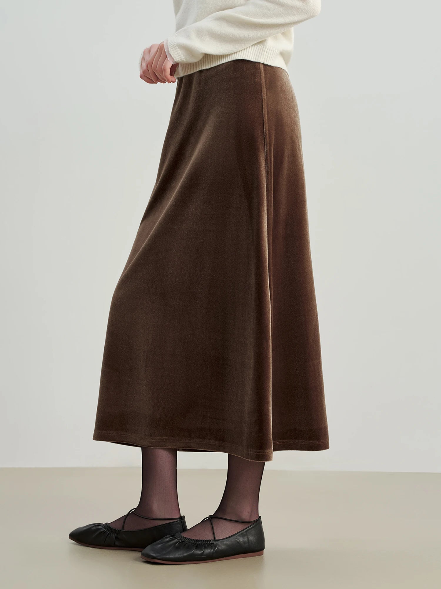 Casual A-Line Ankle-Length Stretch Dress