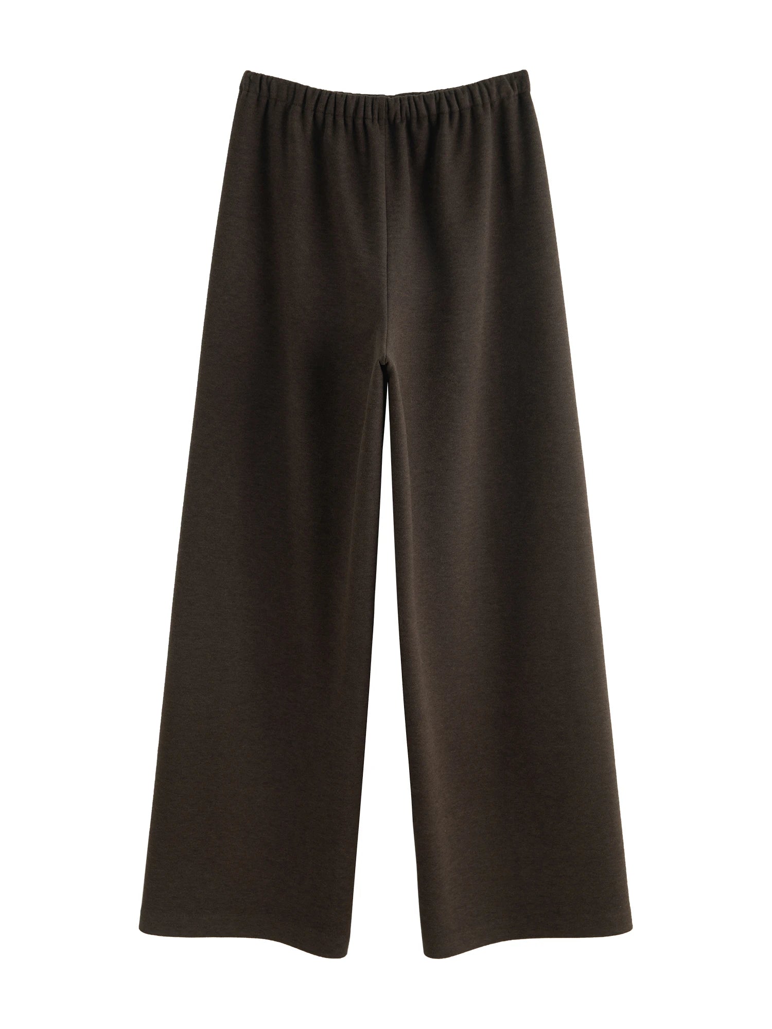 High-Waist Straight Floor-Length Casual Pants