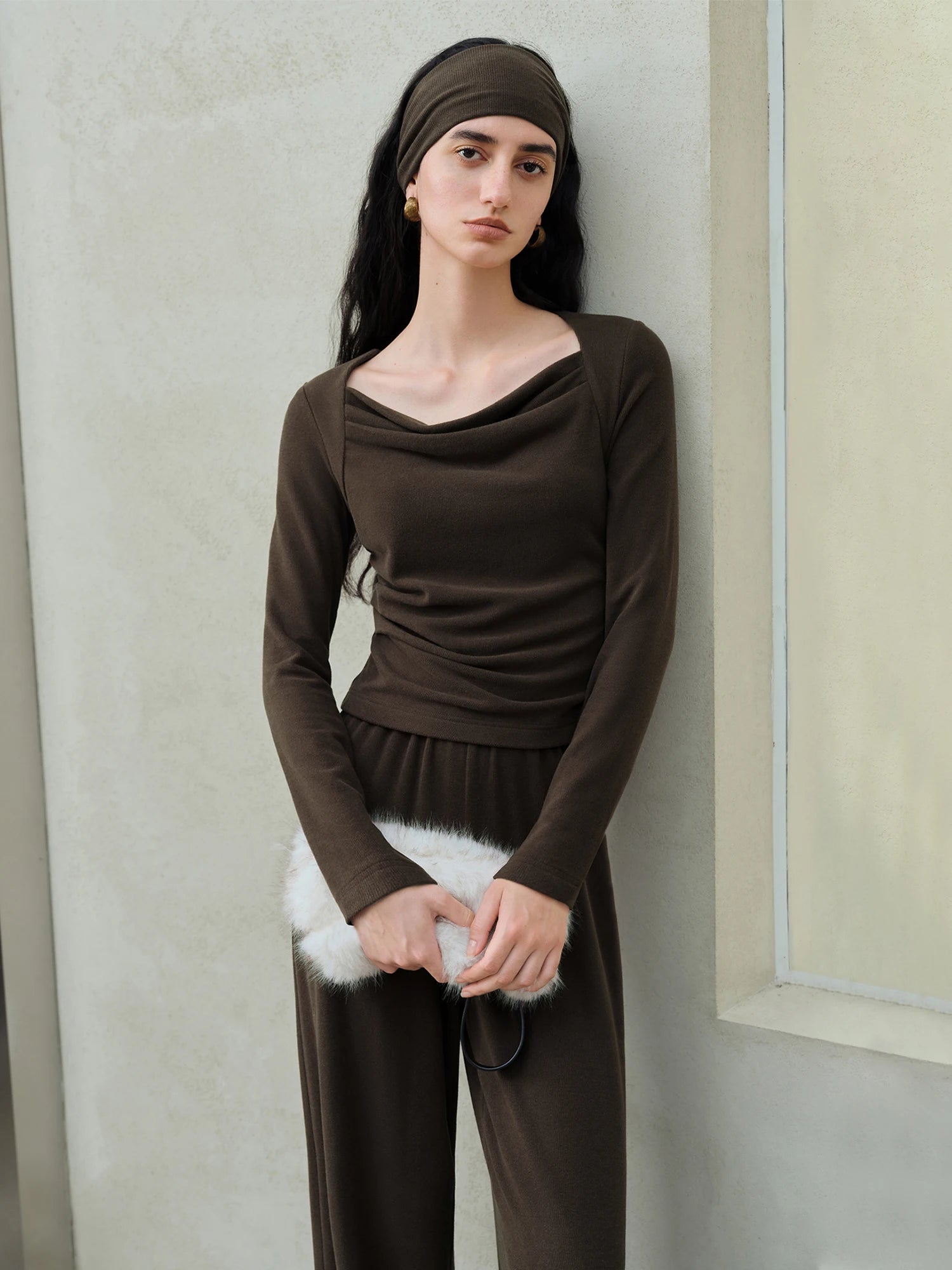 Elegant V-Neck Two-Piece Office Set