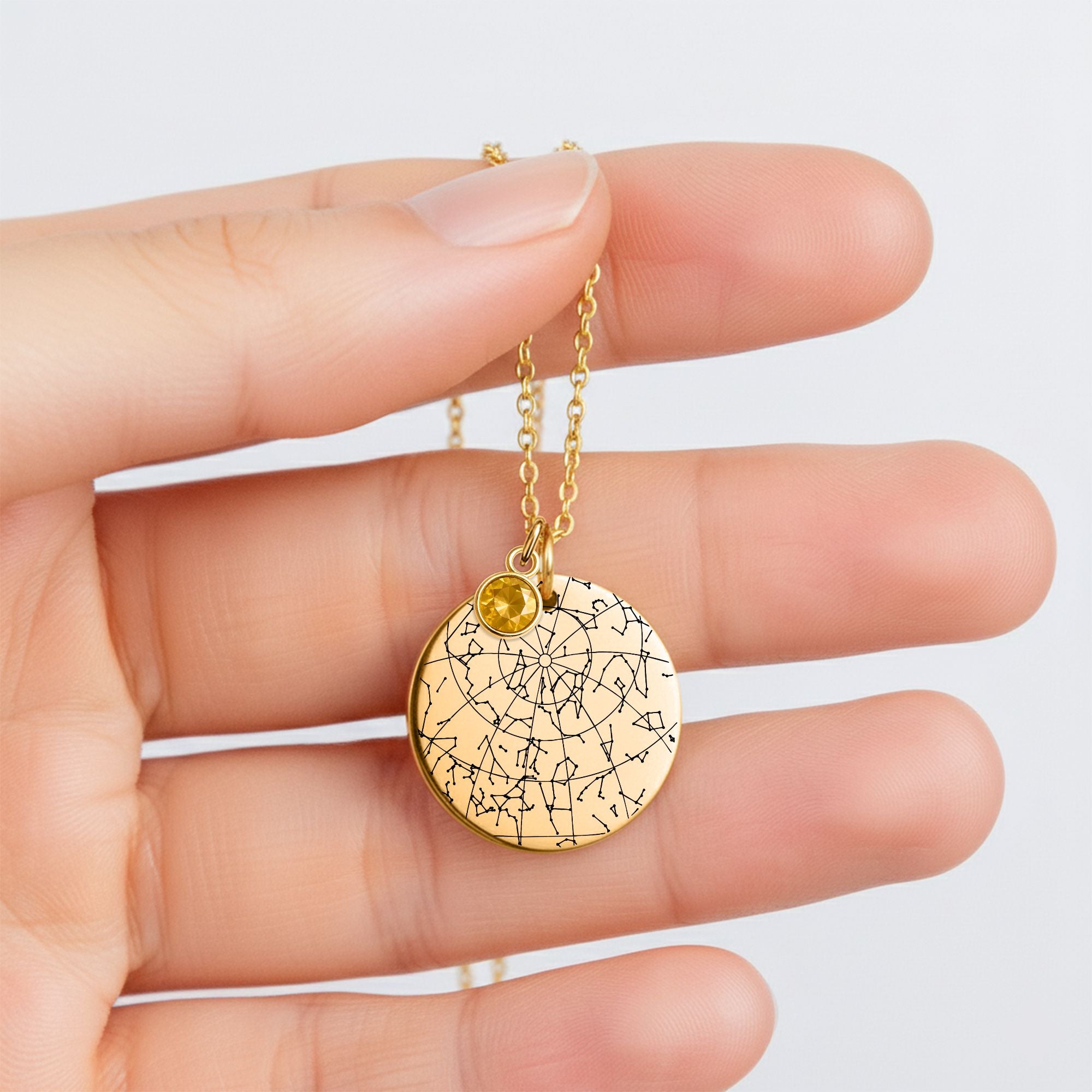 Star Map Necklace — Birthstone
