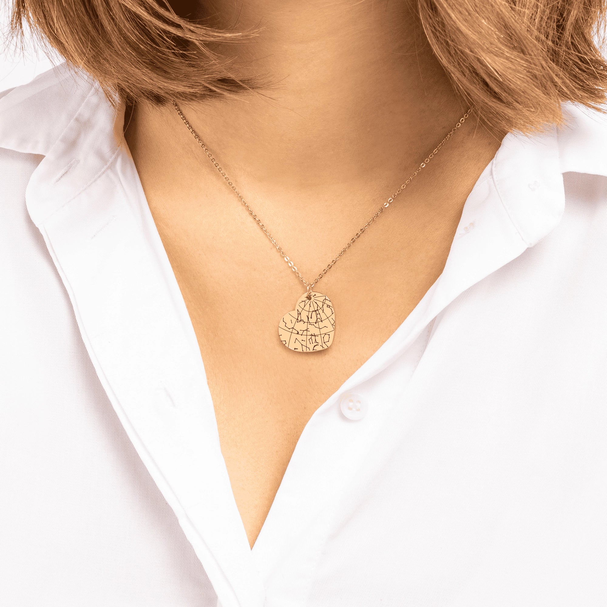 Star Map Necklace — Heart